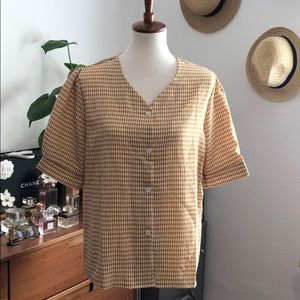 Plaid short sleeve top